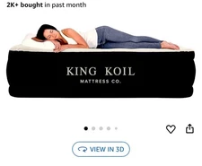 KING KOI LUXURY AIR MATTRESS QUEEN SIZE W/ BUILT IN HIGH SPEED PUMP 80x60x20