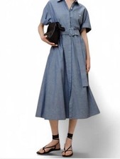 Banana Republic Denim-Blue Shirt Dress Chambray Midi Shift Shirtdress Sz XXL