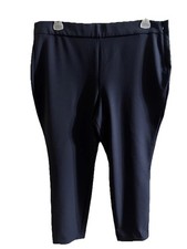 Express Women's Pull-On High Rise Soft Ankle Length Ponte Pant XL Petite Navy