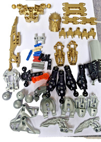LEGO Bionicle Toa Ignika Spray Painted Flat Dark Gold with Zamor 4x and Blaster