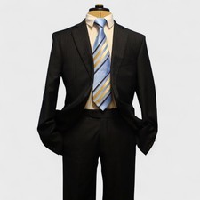 Brooks Brothers 1818 2 Pc Suit 41R REGENT Gray Pinstripe VBC Italian Wool