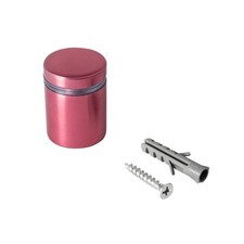 Sign Standoff 1" Diameter x 1" Barrel Length Rosy Pink Aluminum Eco Series Easy