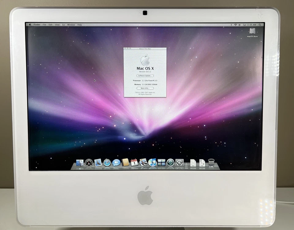 Apple 20" iMac G5 iSight A1145 2.1GHz G5 / 2.5GB / 500 GB HDD / Nice Condition! - Image 3 of 4