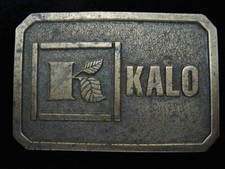 QE09150 VINTAGE 1970s KALO AGRICULTURAL COMPANY BRASSTONE BELT BUCKLE
