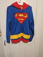 Superman Men  s Full Zip Hoodie Sweatshirt DC Comics Size S Read Description