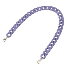 Acrylic Purse Strap,23.6" Matte Bag Chain Replacement Purple