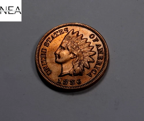 1886 TY2 Indian Head Penny Cent ~ Gem BU Red ~ Type 2 ~ ZI375