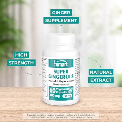 Supersmart - Super Gingerols 400mg per Day (High Potency 20% Gingerol) - Ginger