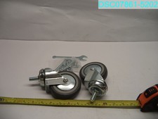 QTY 2:5-1/4" Caster Wheel's With Hardware And Tool 4" D X 1-1/8" W Stem 1/2"-13D