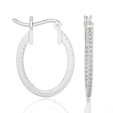 0.23-0.75 Carats Diamond Hoop Earrings for Women 14k Gold (F-G, SI2-I1, cttw)