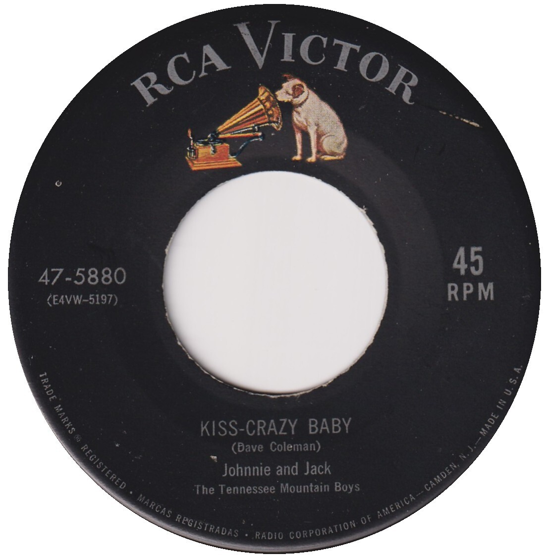 JOHNNIE & JACK “Kiss-Crazy Baby” RCA (1954)