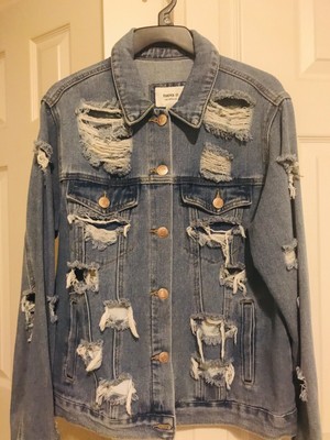 forever 21 distressed denim jacket