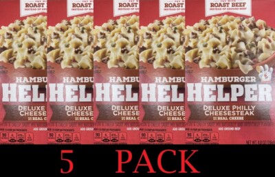 5x Betty Crocker Hamburger Helper DELUXE PHILLY CHEESESTEAK Mix 4.8 oz - 5 PACK