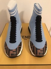 BNIB Authentic Fendi Zucca Sock Sneaker Women 5EU/5US