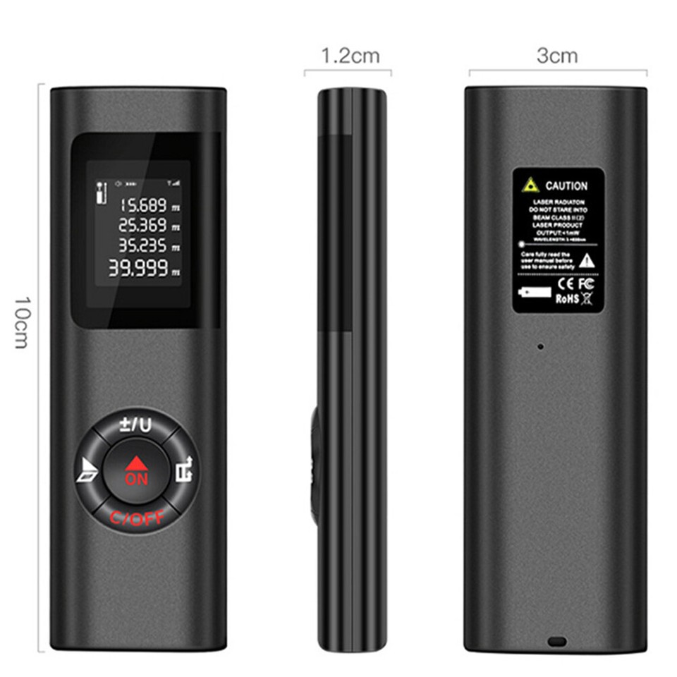 Télémètre Laser Digital étanche 40 à 100 M - Ruban Mesure Distance - Niveau Laser - Neuf Sous Blister