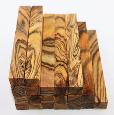 5pcs Pen/Small Turning Project Blank Exotic Tiger Stripe Wood 127mmx20mmx20mm