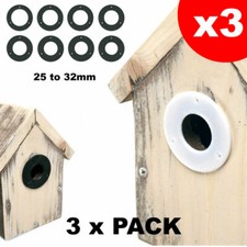 Bird Nest Box Protection Hole Plate 25,26,27,28,29,30,31,32mm Entry 3 x PACK