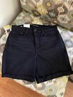 NWT Calvin Klein Jeans Ladies' Roll Cuff Denim Shorts, (Black Sand, 6) — photo 2
