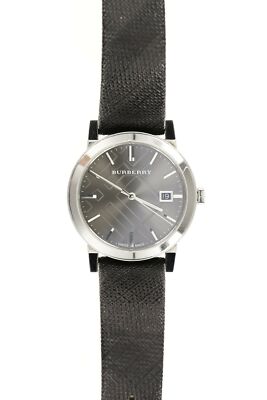 Burberry Heritage BU9024 Men's Charcoal Grey Leather Watch 08429