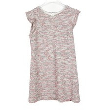 LOFT Boucle Flutter Sleeve Shift Dress Mini Career Work Size 8 EUC T2488