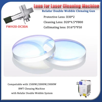 CNCZONE Protective/Cleaning Lens For Fiber Laser Cleaning Machine & Relfar Cleaning Head