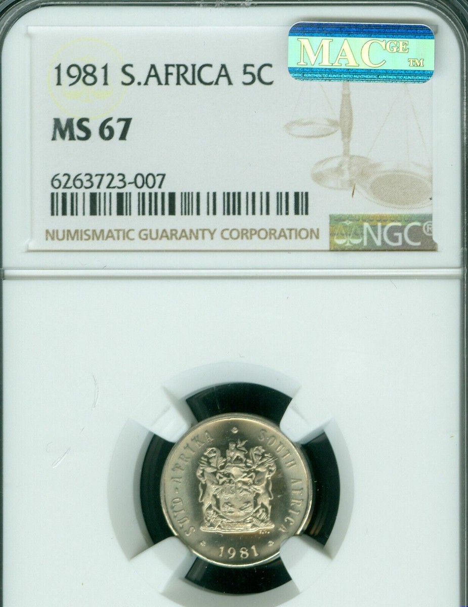 1981 SOUTH AFRICA 5 CENTS NGC MS67 MAC SPOTLESS * | eBay