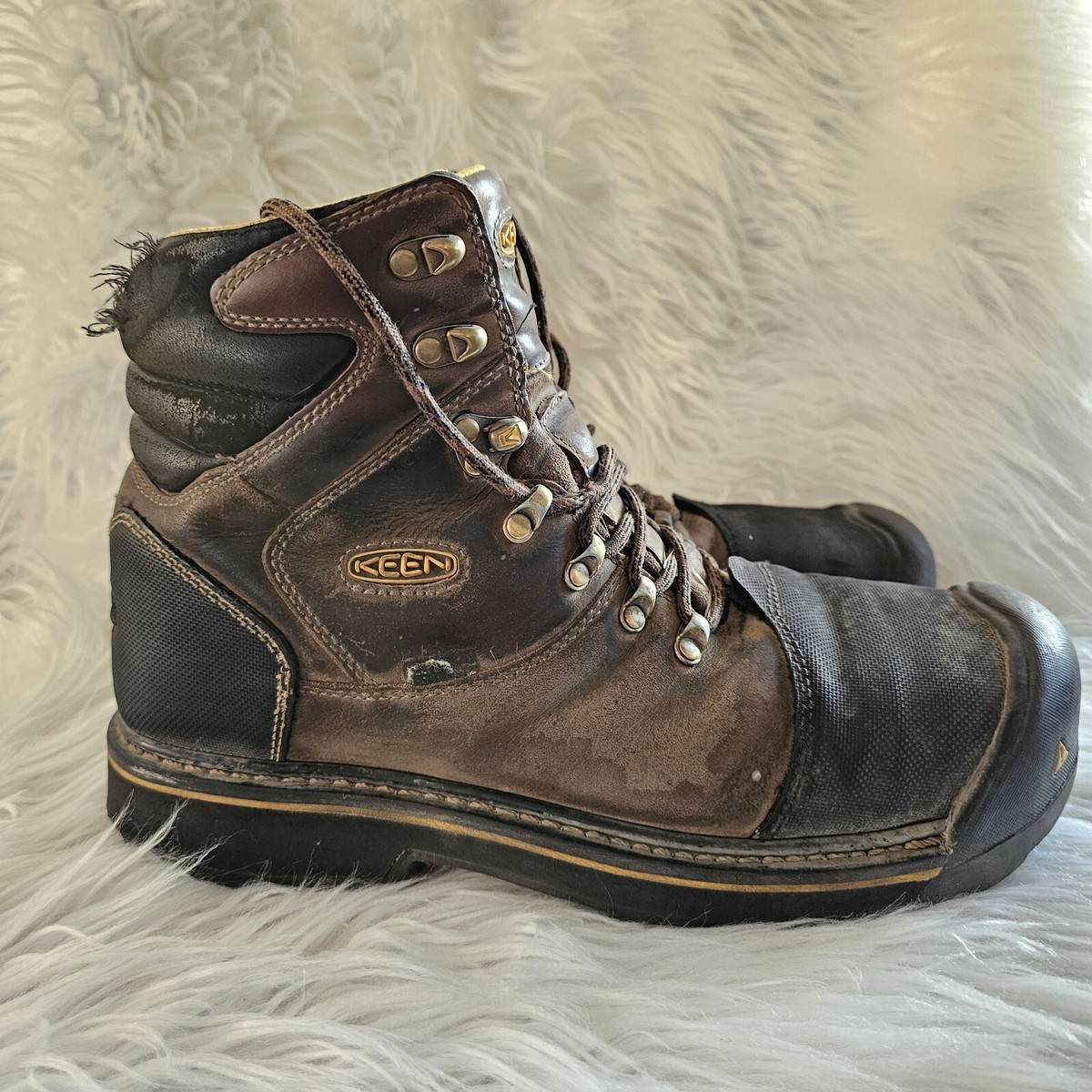 Keen Utility Milwaukee Waterproof Steel Toe Brown Boots Mens  display picture 1