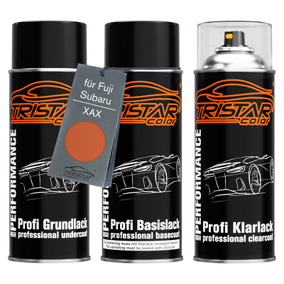 Autolack Spraydosen Set für Fuji Subaru XAX Sun Blaze Perl Grund Basis Klarlack