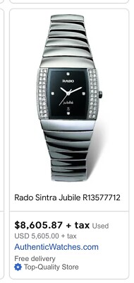 Montre Bracelet Rado Diastar Sintra 1 - Bracelet Maillon Trapèze Argenté 22mm, Occasion