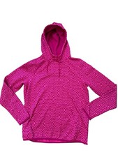 Nike Pink Hoodie Designer Swoosh Check Hooded Women s Size Medium Pockets