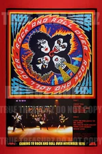 Kiss Band Rock and Roll Over Album Promo Poster Simmons Stanley Ace 24X36 KRAR