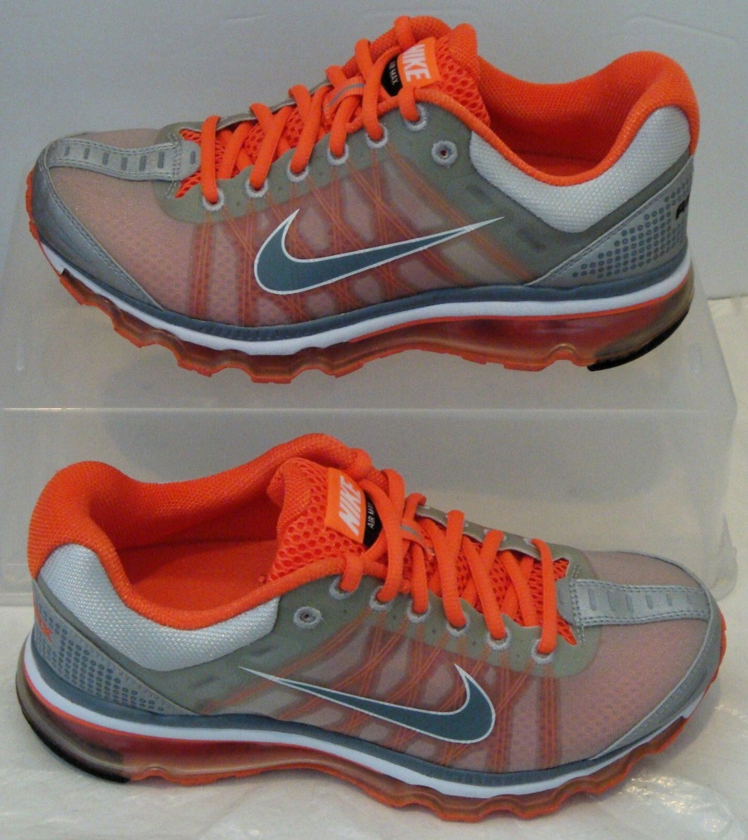 New Nike Air Max 2009 Grey Orange Womens US Size UK EU 39 354750 002