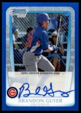 Brandon Guyer Rookie 2011 Bowman Chrome Prospect AU Blue Refractors #BCP168 