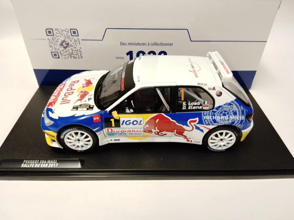 Solido Peugeot 306 Maxi #1 Loeb Rally du Var 2017 1/18 S1808308 - Immagine 4 di 4