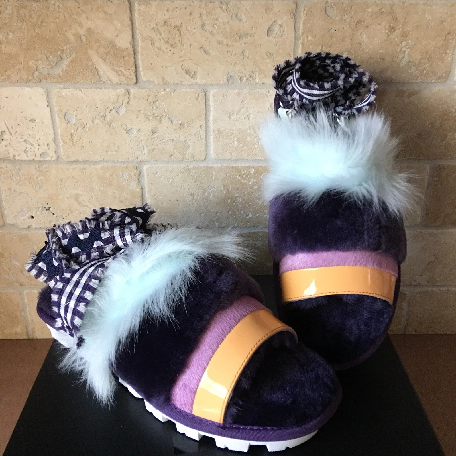 UGG DESERT DREAM SANDALO NIGHTHADE COLORE TOSCANA PANTOFOLE PELLE DI PECORA TAGLIA 5 DONNA