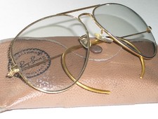 1960's 62 14mm VINTAGE B L RAY-BAN PHOTO GRAY CHANGEABLES AVIATOR SUNGLASSES