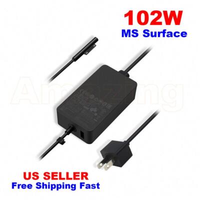 Surface Book Laptop Pro Go 15V 102W Power Adapter for Microsoft 1798 Charger OEM