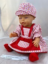 selbst genähte Puppenkleidung für Baby Born, nach BURDA Schnittmuster 9 11)