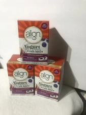 Align Yogurt Coated Probiotic Fruit Bites Apple Blueberry 8/2026 LOT OF 3