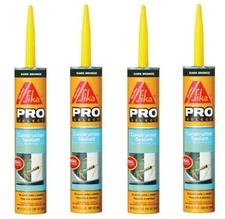 Sika Pro 515310 Dark Bronze Polyurethane Construction Caulk Sealant - Pack of 4