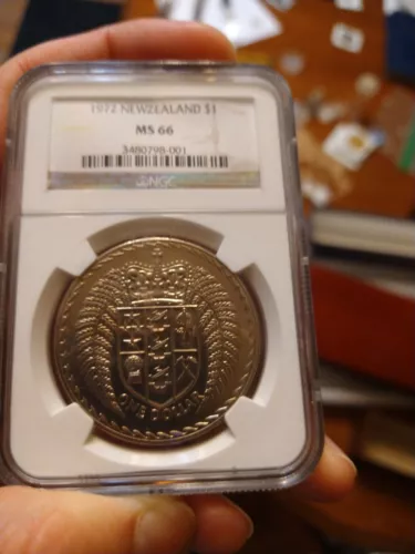New Zealand 1972 Dollar NGC MS66