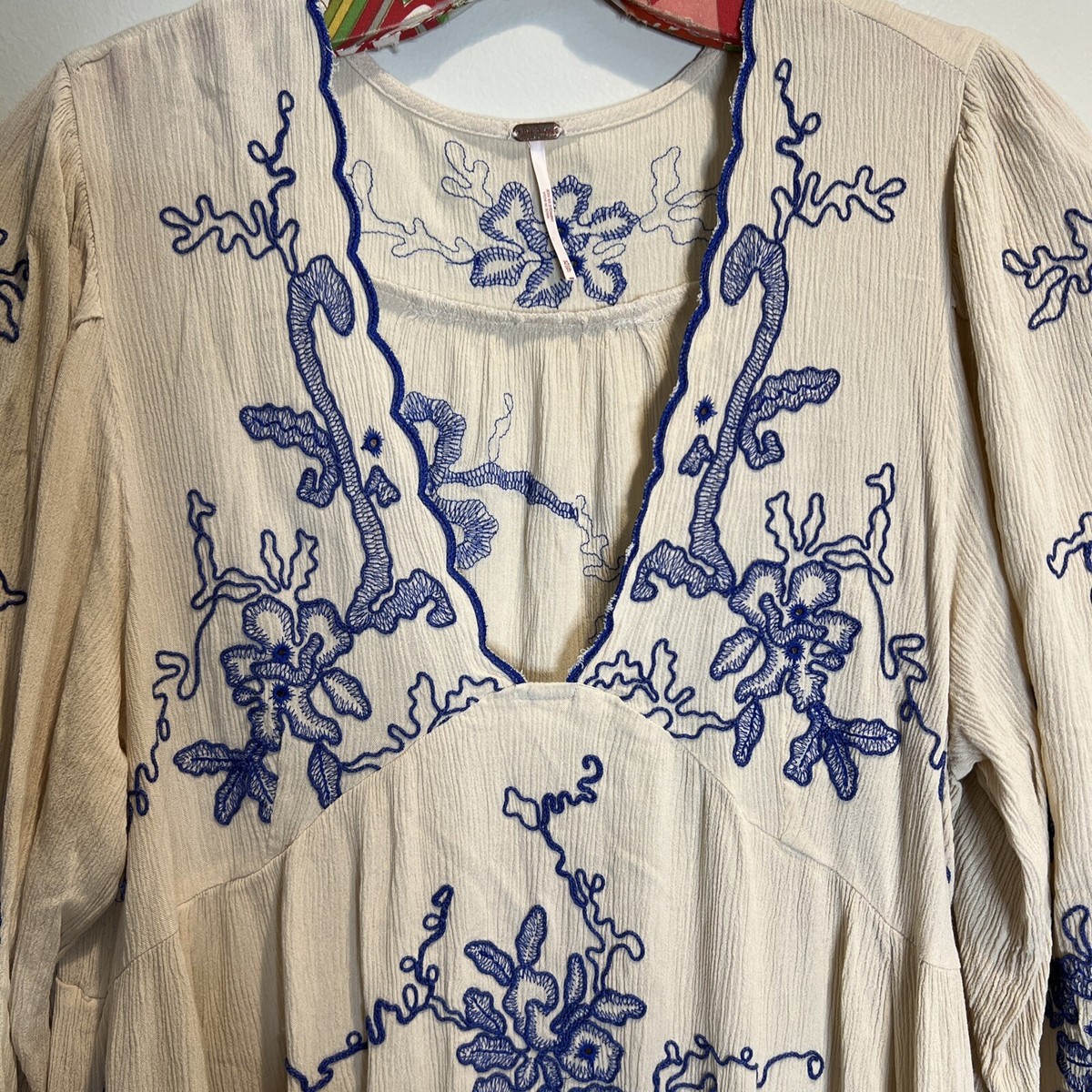 Free People Free People Estella Embroidered Mini Dress XS | eBay
