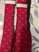 Men's Dress Suspenders, High Quality, Red, White, Blue