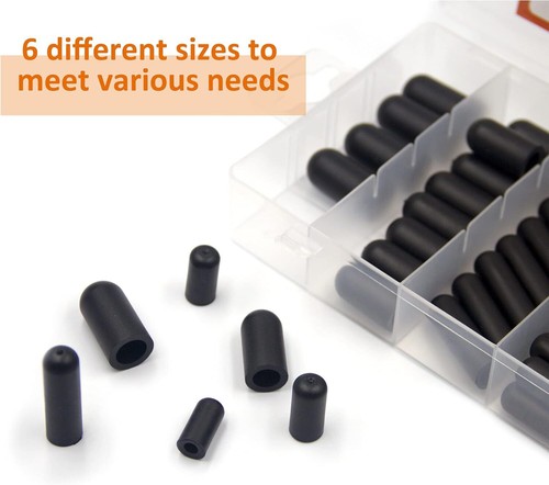 (100 PCS) CARBURETOR & VACUUM RUBBER CAP PLUG ASSORTMENT KIT INTAKE VACUUM LINES - Picture 3 of 10