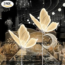 2PC 100cm LED Wedding Butterfly Floor lamp Creative Butterfly Ceiling Lamp Props