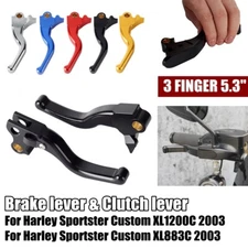 3 FINGER 5.3" Brake Clutch Lever Dedicated For Harley Sportster XL883C XL1200C