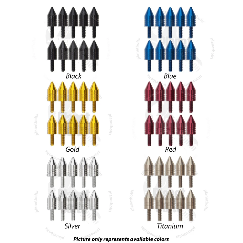 Kit de parafuso de espiga de para-brisa vermelho 10x montagem CBR GSXR M5 x 1,25p carenagem de porca de poço - Imagem 3 de 3