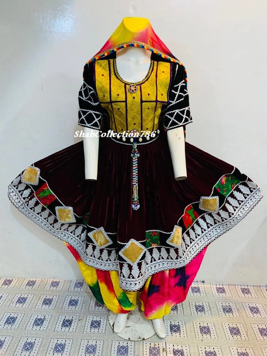 Afghan Kochi Handmade Dress Clothes Full Embroidery Handwork Afghani dress