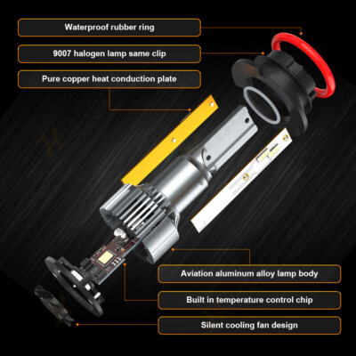 2Side 9007 LED Headlight Kit Hi/Lo Bulbs 6000K For Ford
