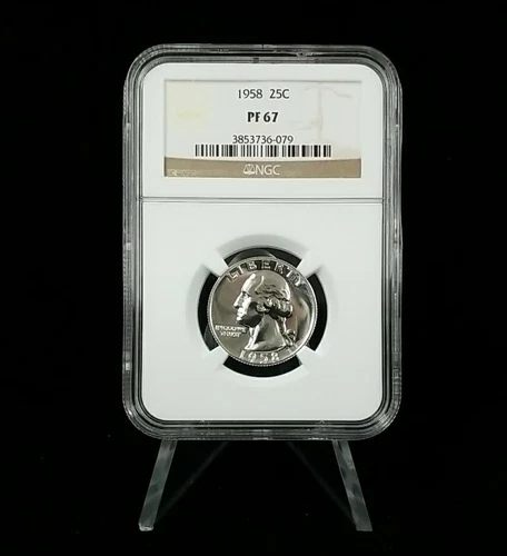 1958 25C Proof Silver Washington Quarter NGC PF 67 #0212